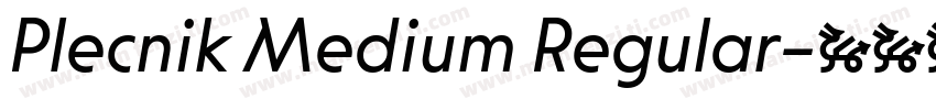 Plecnik Medium Regular字体转换